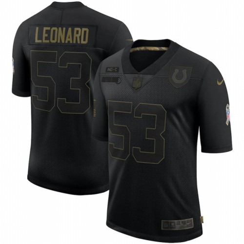 Indianapolis Indianapolis Colts #53 Darius Leonard 2020 Salute To Service Limited Jersey Black Men's