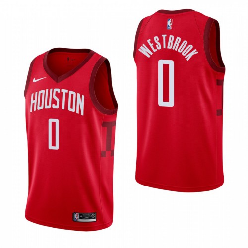 Houston Houston Rockets #0 Russell Westbrook Red 2019-20 Earned Edition Stitched Jersey Mens