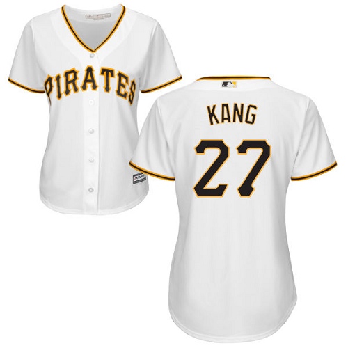 Pittsburgh Pirates #27 Jung-ho Kang White Home Women's Stitched Jersey Womens