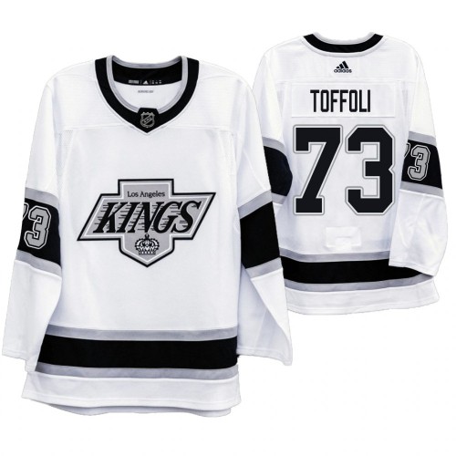 Los Angeles Los Angeles Kings #73 Tyler Toffoli Men's Adidas 2019-20 Heritage White Throwback 90s Jersey Men's