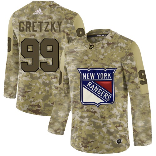 Adidas New York Rangers #99 Wayne Gretzky Camo Authentic Stitched Jersey Men's