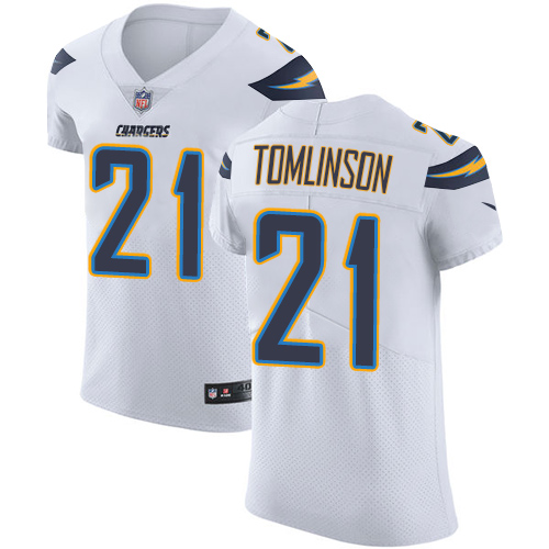 Chargers #21 LaDainian Tomlinson White Men's Stitched Vapor Untouchable Elite Jersey