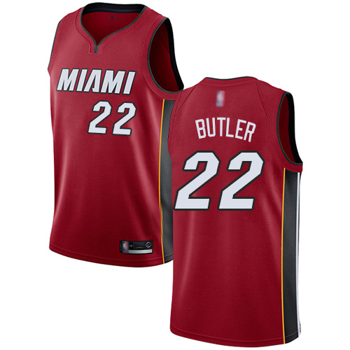 Miami Heat #22 Jimmy Butler Red Womens Swingman Statement Edition Jersey Womens