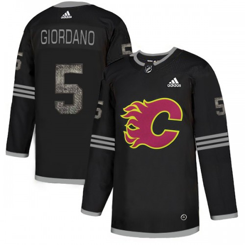 Adidas Calgary Flames #5 Mark Giordano Black Authentic Classic Stitched Jersey Men's
