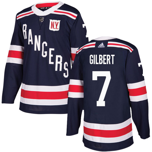 Adidas New York Rangers #7 Rod Gilbert Navy Blue Authentic 2018 Winter Classic Stitched Jersey Men's