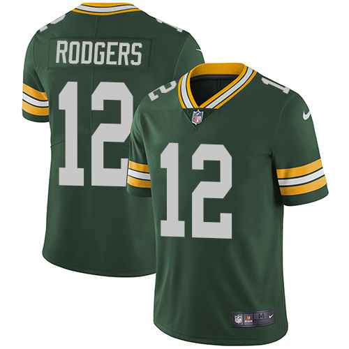 Packers #12 Aaron Rodgers Green Team Color Youth Stitched Vapor Untouchable Limited Jersey