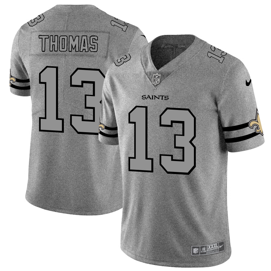 New Orleans Saints #13 Michael Thomas Men's Gray Gridiron II Vapor Untouchable Limited Jersey