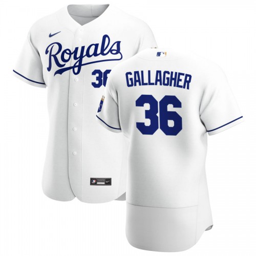 Kansas City Kansas City Royals #36 Cam Gallagher Men's White Home 2020 Authentic Player Jersey Men's