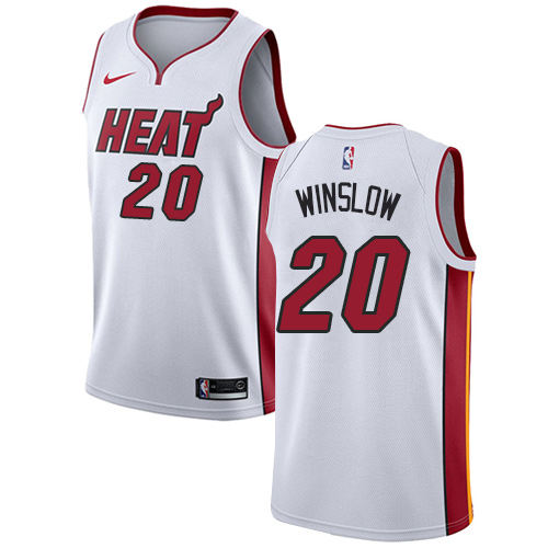Miami Heat #20 Justise Winslow White Youth Swingman Association Edition Jersey Youth