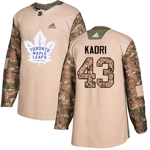Adidas Maple Toronto Maple Leafs #43 Nazem Kadri Camo Authentic 2017 Veterans Day Stitched Youth Jersey Youth