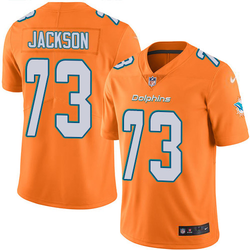 Miami Dolphins #73 Austin Jackson Orange Green Youth Stitched Limited Rush Jersey Youth