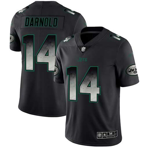 New York Jets #14 Sam Darnold Black Men's Stitched Vapor Untouchable Limited Smoke Fashion Jersey Men's