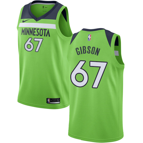 Minnesota Timberwolves #67 Taj Gibson Green Swingman Statement Edition Jersey Mens