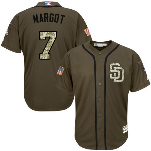 San Diego Padres #7 Manuel Margot Green Salute to Service Stitched Jersey Men's