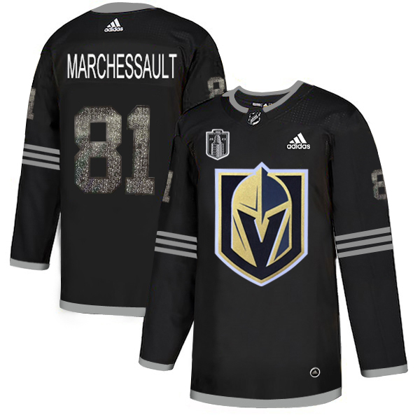 Adidas Golden Knights #81 Jonathan Marchessault Black 2023 Stanley Cup Final Patch Authentic Team Logo Fashion Stitched Jersey