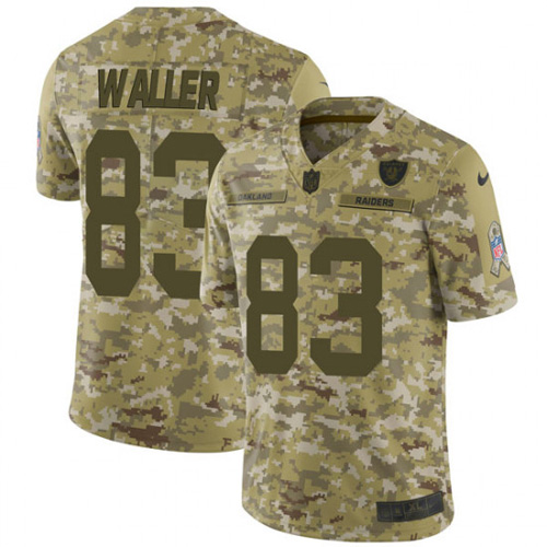 Raiders #83 Darren Waller Camo Men's Stitched Limited 2018 Salute To Service Jersey