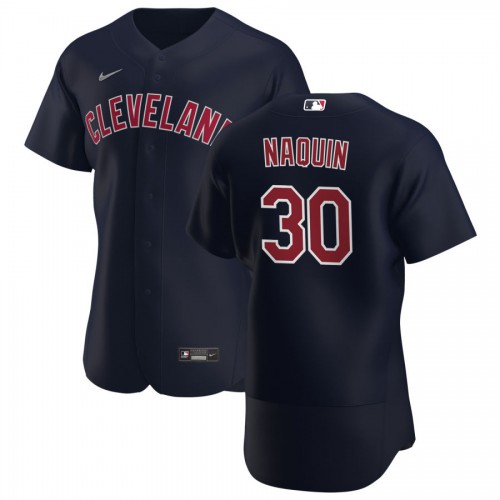 Cleveland Guardians #30 Tyler Naquin Men's Navy Alternate 2020 Authentic Player Jersey Men's