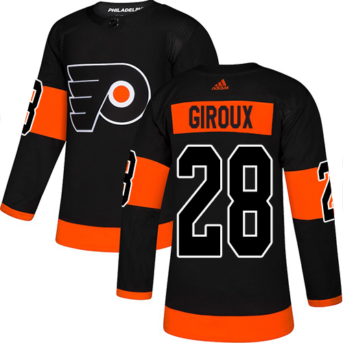 Adidas Philadelphia Flyers #28 Claude Giroux Black Alternate Authentic Stitched Jersey Men's