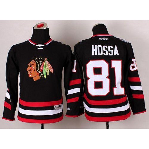 Chicago Blackhawks #81 Marian Hossa Black 2014 Stadium Series Stitched Youth Jersey Youth