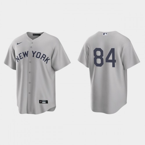 New York New York Yankees #84 Albert Abreu Men's Gray 2021 Field of Dreams Game Jersey Men's