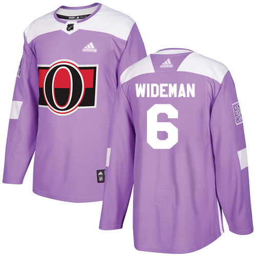 Adidas Ottawa Senators #6 Chris Wideman Purple Authentic Fights Cancer Stitched Jersey Men's