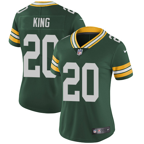 Green Bay Packers #20 Kevin King Green Team Color Women's Stitched Vapor Untouchable Limited Jersey Womens