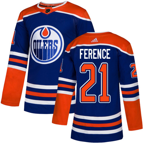 Adidas Edmonton Oilers #21 Andrew Ference Royal Blue Alternate Authentic Stitched Jersey Men's