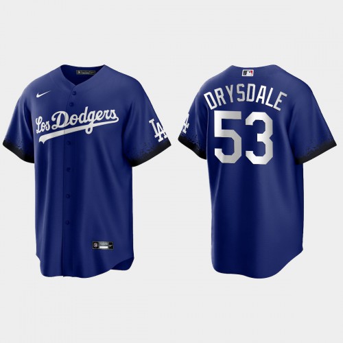 Los Angeles Los Angeles Dodgers #53 Don Drysdale Men's 2021 City Connect Game Jersey Royal Men's
