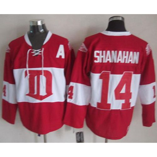 Detroit Red Wings #14 Brendan Shanahan Red Winter Classic CCM Throwback Stitched Jersey Men's