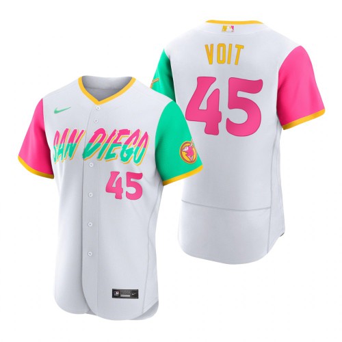 San Diego San Diego Padres #45 Luke Voit 2022 City Connect Men's Authentic Jersey - White Men's