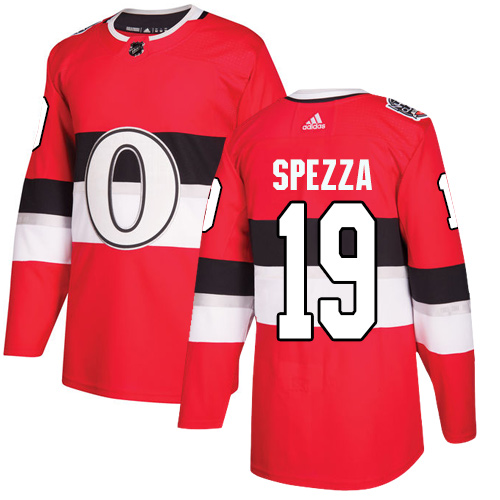 Adidas Ottawa Senators #19 Jason Spezza Red Authentic 2017 100 Classic Stitched Youth Jersey Youth