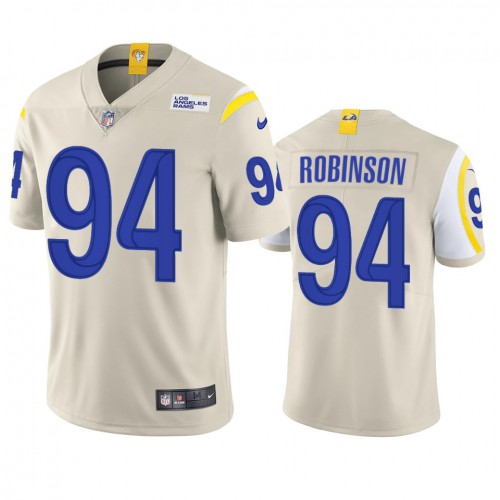 Los Angeles Los Angeles Rams #94 A'Shawn Robinson Men's Vapor Limited Jersey - Bone Men's