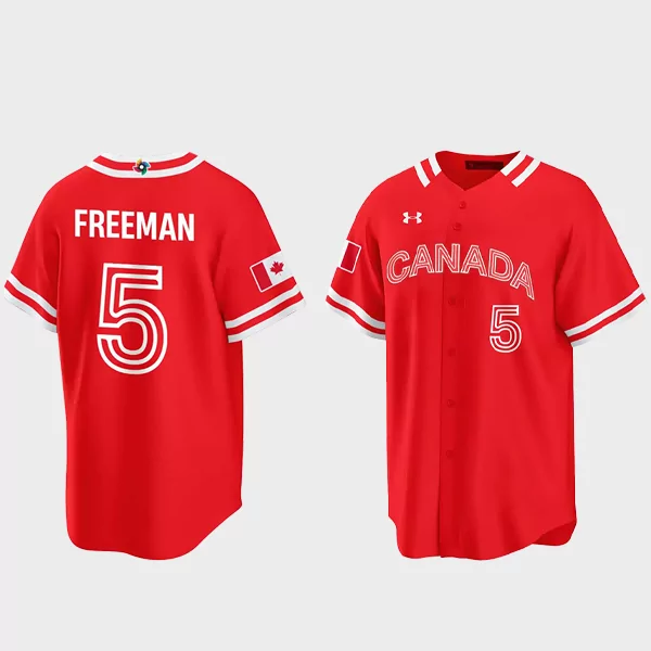 Freddie Freeman 5 Canada 2023 World Baseball Classic Jersey – Red