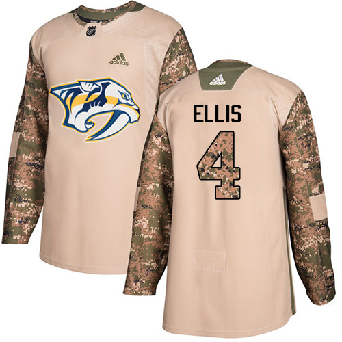 Adidas Nashville Predators #4 Ryan Ellis Camo Authentic 2017 Veterans Day Stitched Youth Jersey Youth