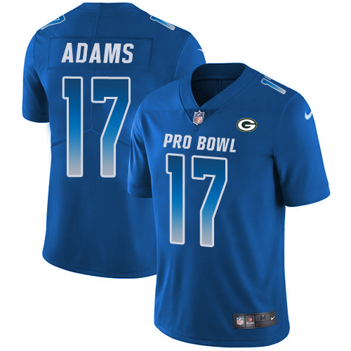 Packers #17 Davante Adams Royal Men's Stitched Limited NFC 2019 Pro Bowl Jersey