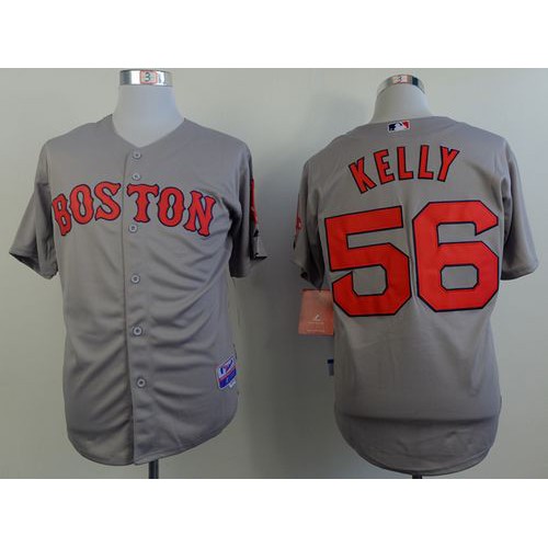Boston Red Sox #56 Joe Kelly Grey Cool Base Stitched Jersey Men's