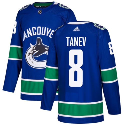 Adidas Vancouver Canucks #8 Christopher Tanev Blue Home Authentic Stitched Jersey Men's