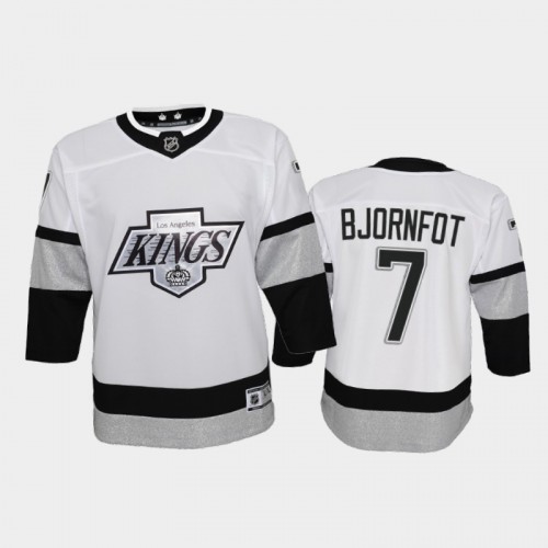 Adidas Los Angeles Kings #7 Tobias Bjornfot Youth 2021-22 Alternate Game Jersey - White Youth