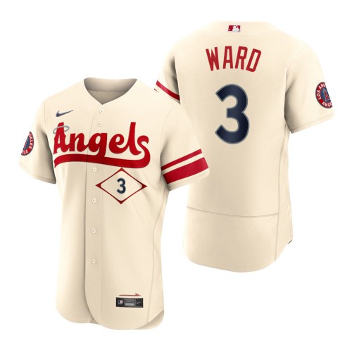 Los Angeles Los Angeles Angels #3 Taylor Ward Cream Men's Authentic 2022 City Connect Jersey Men's