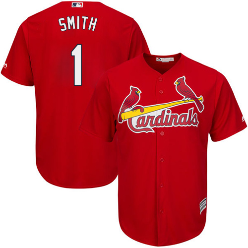 St.Louis Cardinals #1 Ozzie Smith Red Cool Base Stitched Youth Jersey Youth