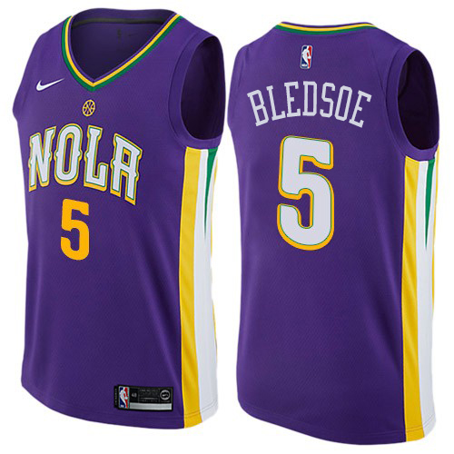 New Orleans Pelicans #5 Eric Bledsoe Purple Womens Swingman City Edition Jersey Womens