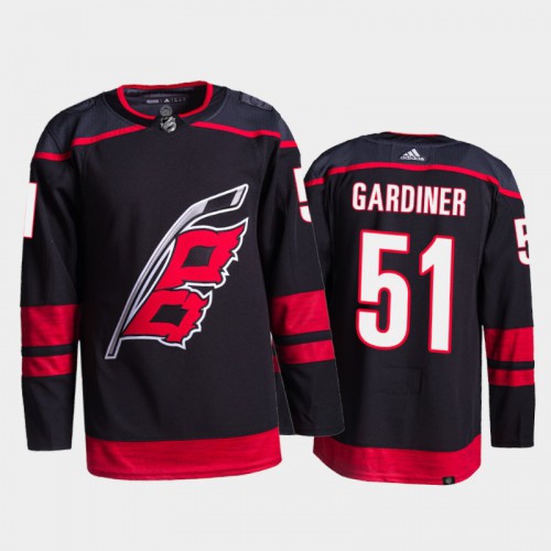 Adidas Carolina Hurricanes #51 Jake Gardiner Men's 2021-22 Alternate Authentic Jersey - Black Men's