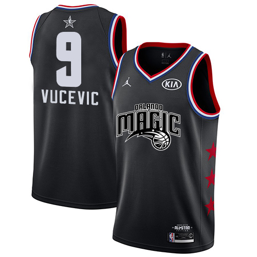 Orlando Magic #9 Nikola Vucevic Black Jordan Swingman 2019 All-Star Game Jersey Mens