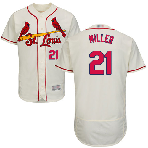 St.Louis Cardinals #21 Andrew Miller Cream Flexbase Authentic Collection Stitched Jersey Men's