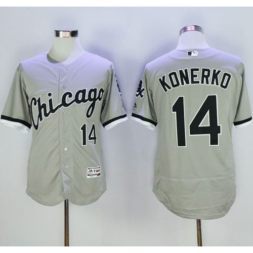 Chicago White Sox #14 Paul Konerko Grey Flexbase Authentic Collection Stitched Jersey Men's