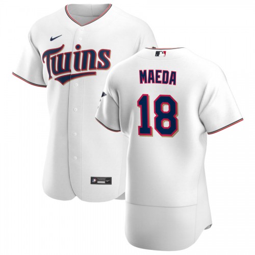 Minnesota Minnesota Twins #18 Kenta Maeda Men's White Home 2020 Authentic Player Jersey Men's
