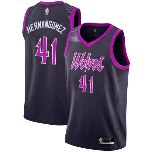 Minnesota Timberwolves #41 Juan Hernangomez Purple Youth Swingman City Edition 2018/19 Jersey Youth