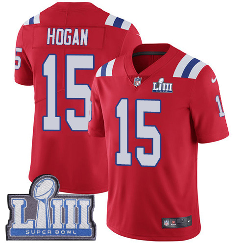 New England Patriots #15 Chris Hogan Red Alternate Super Bowl LIII Bound Youth Stitched Vapor Untouchable Limited Jersey Youth