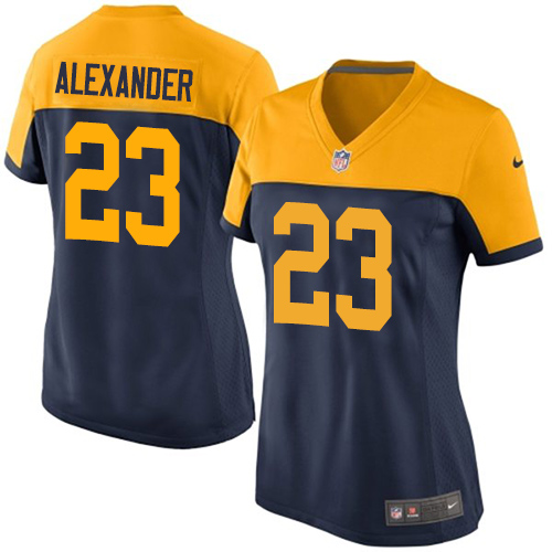 Packers #23 Jaire Alexander Navy Blue Alternate Women's Stitched New Limited Jersey
