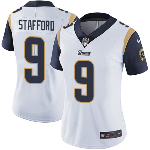 Los Angeles Rams #9 Matthew Stafford White Women's Stitched Vapor Untouchable Limited Jersey
